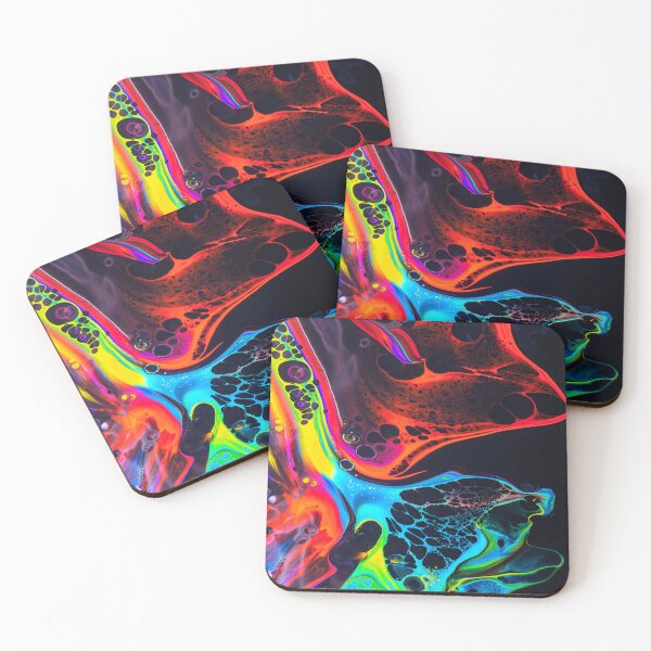 Item preview, PATTERN DESIGN STUDY #2 - Colorful Neon Paints on Black designed and sold by DEL-Productions.