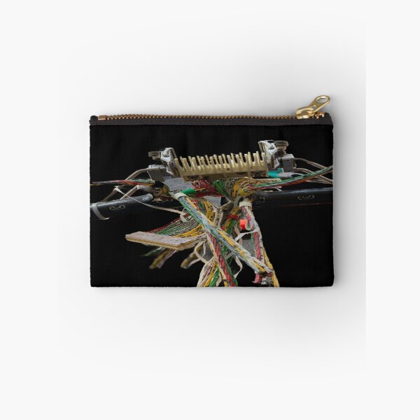 Item preview, Macro view display of  professional splicing of colorful fiber optic Internet cables on black background 	 designed and sold by Khala.