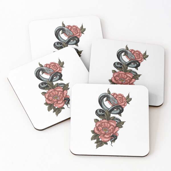 Item preview, Peony & Snake designed and sold by dorianchelios.