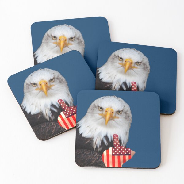 Item preview, Bald Eagle Middle Finger Funny 4th of July designed and sold by Teetans.