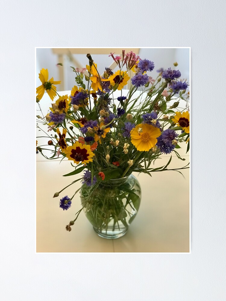 "Flowers lighten up your day" Poster for Sale by peixeazul Redbubble