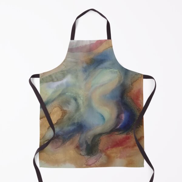 Item preview, Yellowstone Hydrothermal Pool #1 watercolor and ink painting designed and sold by ChillonLeachArt.