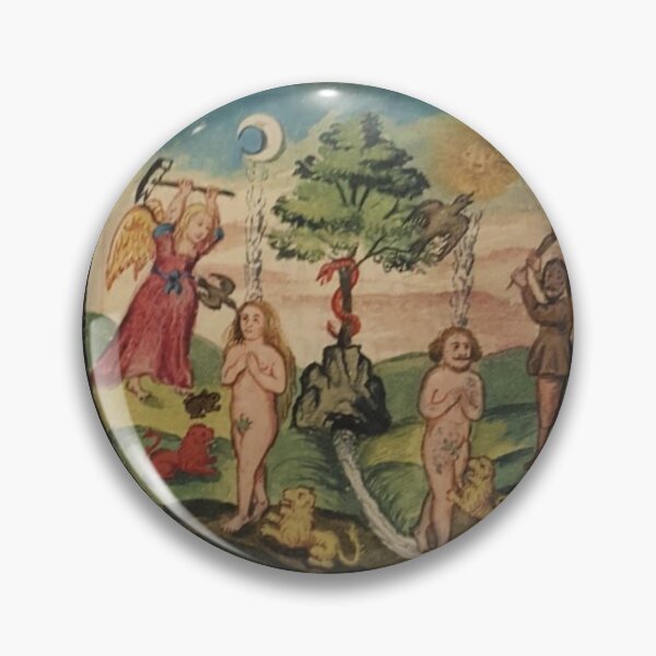 Item preview, Alchemy Pin Button from "Chymical Collections...in the works of Arthur Dee" (17th century) designed and sold by Seek & Ye Shall Find.