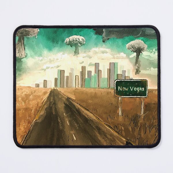 Item preview, New Las Vegas, nuclear, wasteland gouache painting designed and sold by jbrannenmedia.