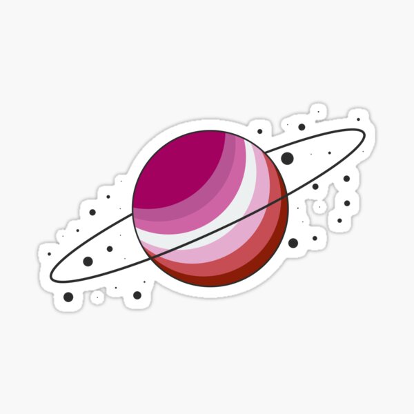 Lesbian Pride Planet Sticker