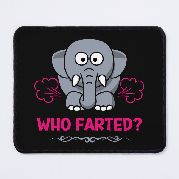 Item preview, Who farted funny elephant design designed and sold by EvergreenWhimsy.