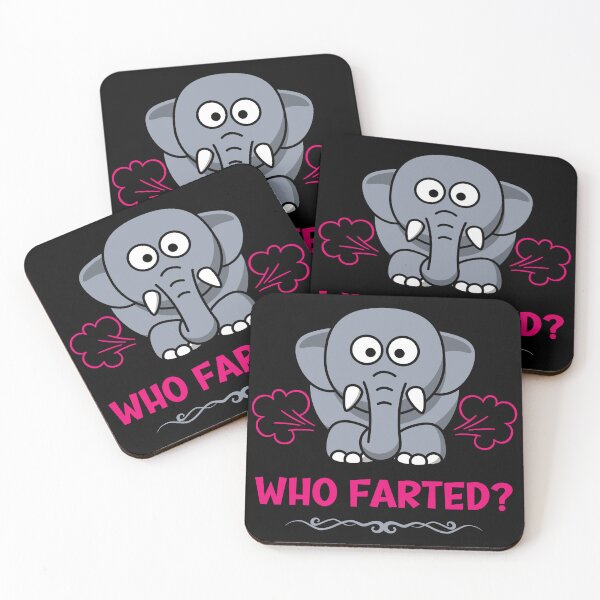 Item preview, Who farted funny elephant design designed and sold by EvergreenWhimsy.
