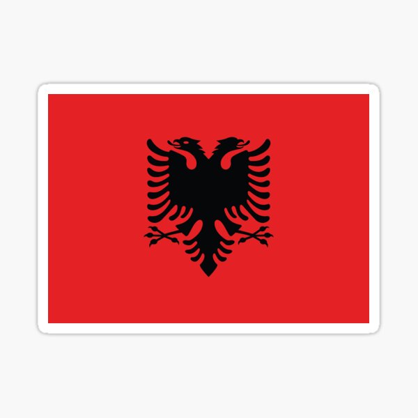 Albanische Flagge Sticker