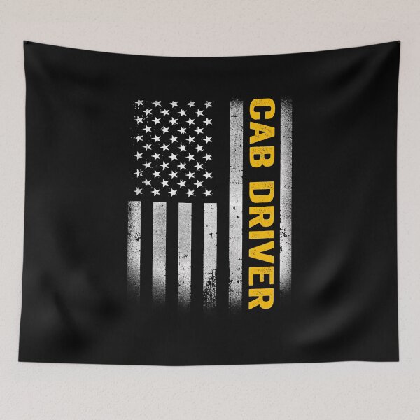 Item preview, cab driver Dad American Flag, Vintage USA cab driver American Flag, cab driver Dad Mens Womens Girls Christmas Fathers Day Gift designed and sold by xlnv.