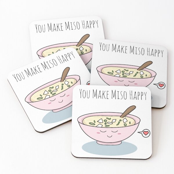 Item preview, You Make Miso Happy - 2022 cute japanese food puns designed and sold by ShopSend.