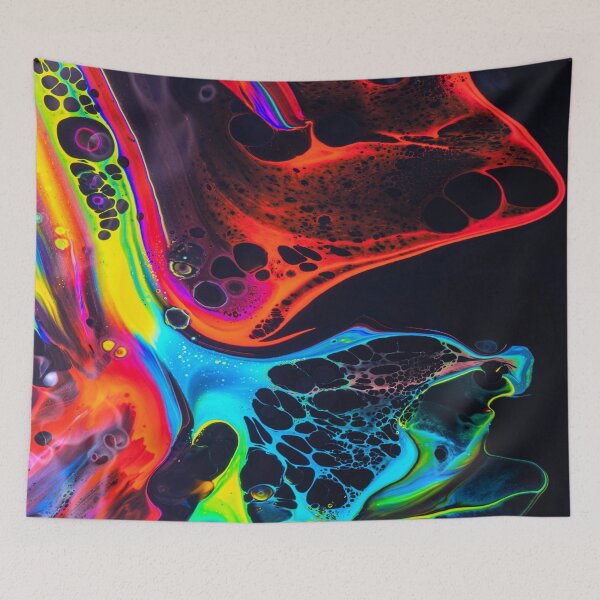 Item preview, PATTERN DESIGN STUDY #2 - Colorful Neon Paints on Black designed and sold by DEL-Productions.