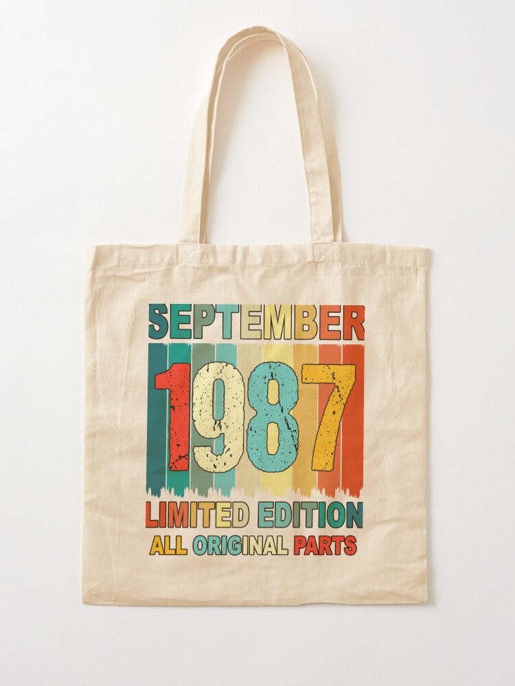 Vintage Year Birthday Tote Bags