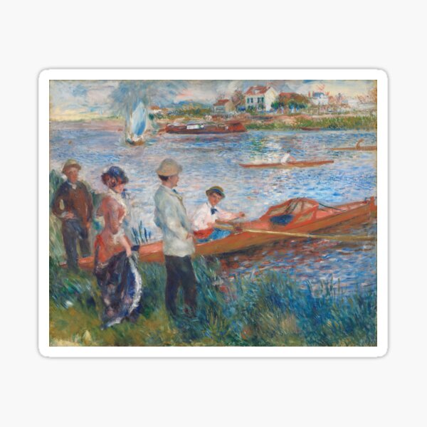 Oarsmen at Chatou Painting by Auguste Renoir Sticker