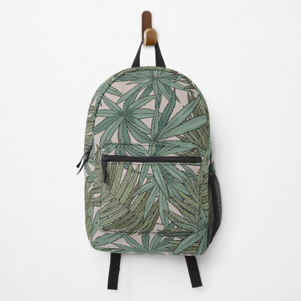 Item preview, Vintage tropical pattern with fern and long leaves on beige background designed and sold by hmorena.