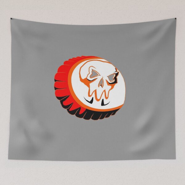 Item preview, Tap Orange-Black Skull Capss designed and sold by 404colors.