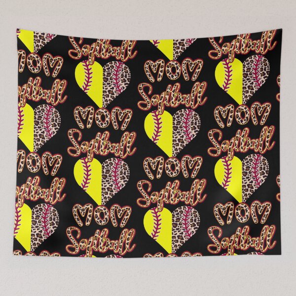 Item preview, Softball Mom Fastpitch Leopard Heart designed and sold by 99Fastpitch.