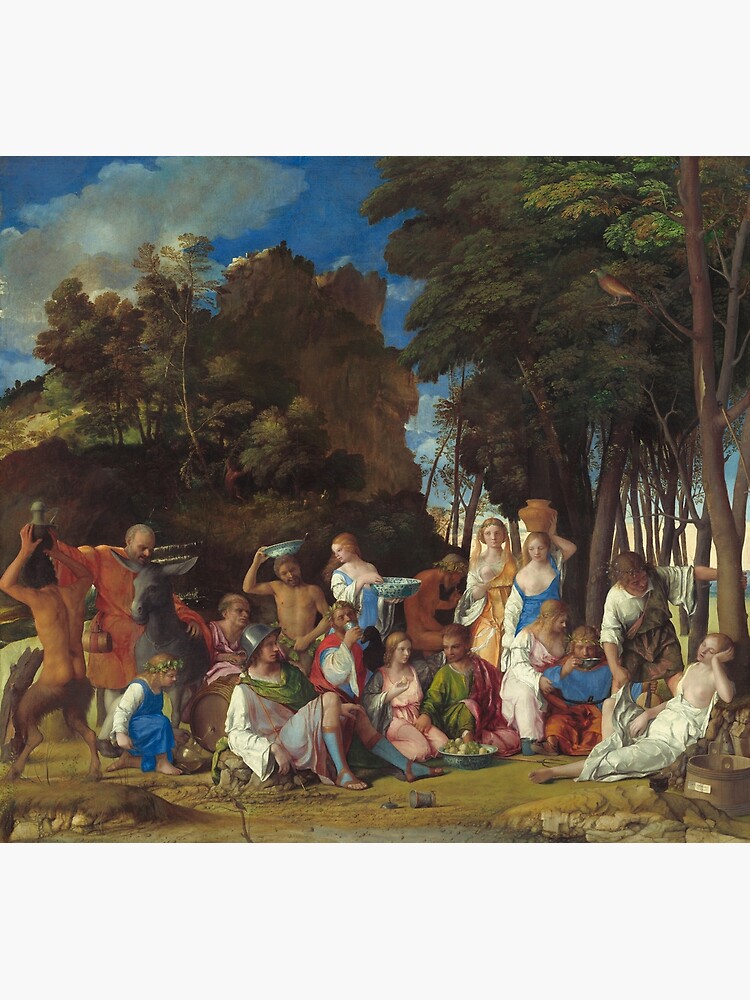 The Feast of the Gods Painting by Giovanni Bellini and Titian by podartist