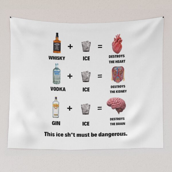 Item preview, This Ice Sh*t Must Be Dangerous Alcohol Humor designed and sold by mrkedi123.