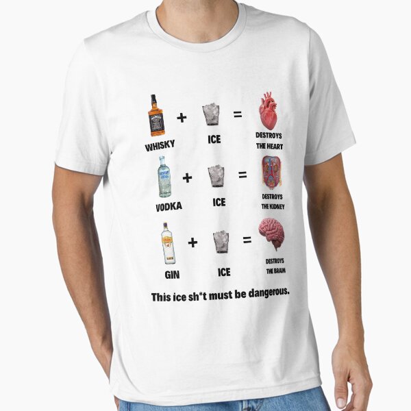 Vista previa del artículo con la obra «Esta mierda de hielo debe ser un humor peligroso con alcohol», diseñado y vendido por mrkedi123.
