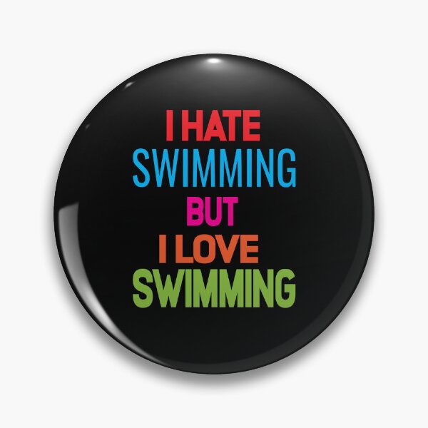 Item preview, Funny Swimming Love And Hate Relationship designed and sold by ASSOUKI9.