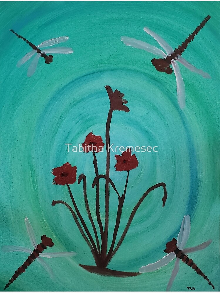 "Ruby Red oil and watercolor painting by tabitha kremesec" Poster for