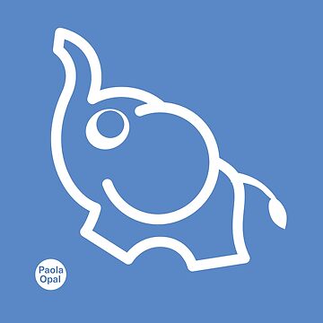 Artwork thumbnail, Ollie the Elephant from the Simply Small Series (reverse) by PaolaOpal