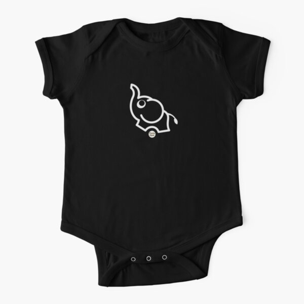 Ollie the Elephant from the Simply Small Series (reverse) Short Sleeve Baby One-Piece
