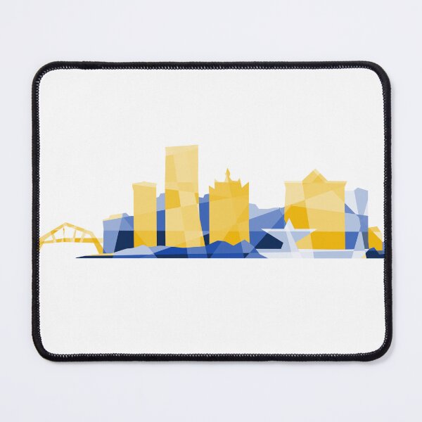 Item preview, Milwaukee Skyline with geometric shapes designed and sold by abowersock.