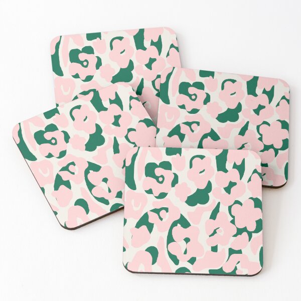 Item preview, Abstract Pink and Green Scandinavian Flowers designed and sold by Deutschic.
