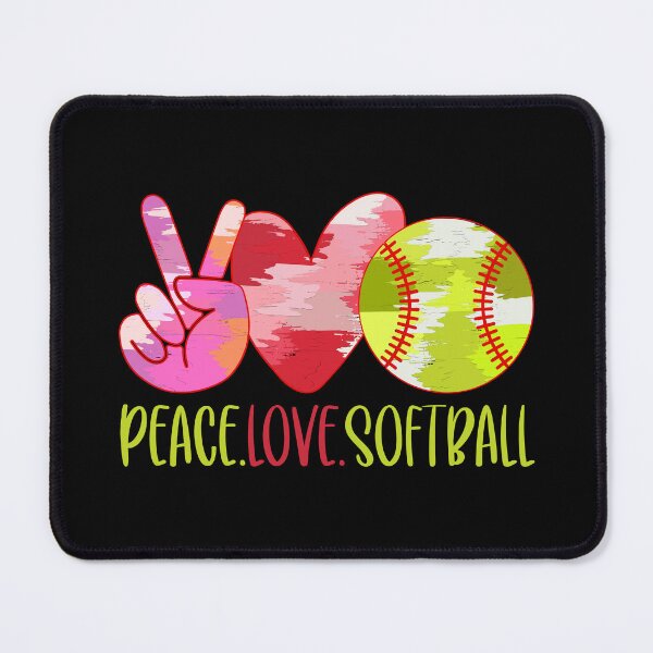 Item preview, Peace Love Softball Fastpitch Heart designed and sold by 99Fastpitch.