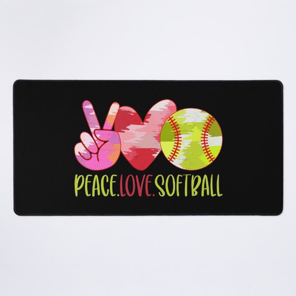 Item preview, Peace Love Softball Fastpitch Heart designed and sold by 99Fastpitch.