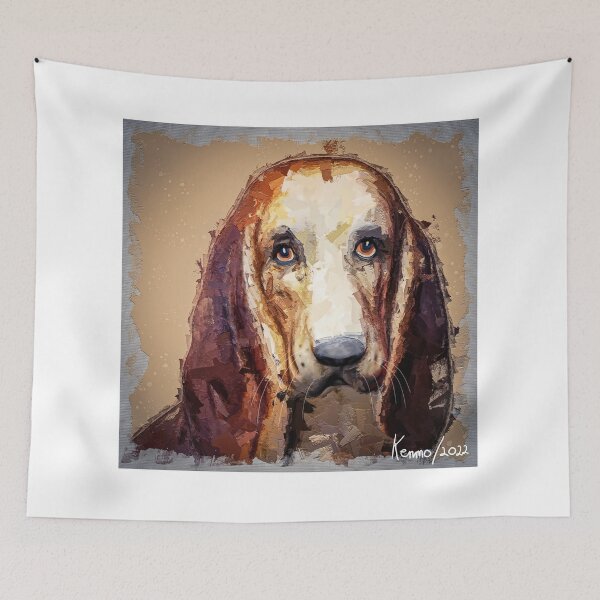 Item preview, Portrait of a Basset Hound designed and sold by kenmo.