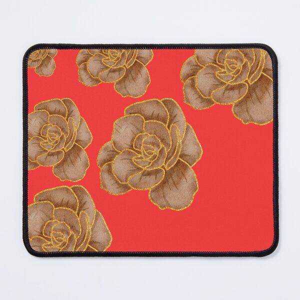 Item preview, A Few Flowers With Gold on Red Colar Background designed and sold by Branislava Tir .