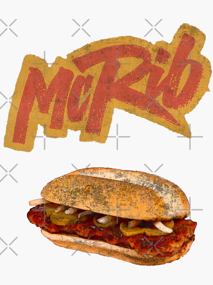 "Retro McRib" Sticker For Sale By SoCalKid | Redbubble