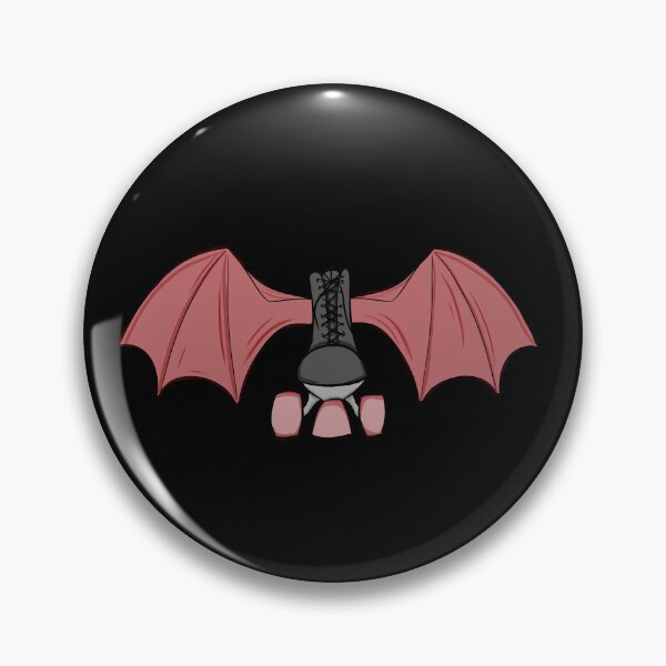 Item preview, Red and black goth winged roller skate (black background) designed and sold by -Lily-Anne-.