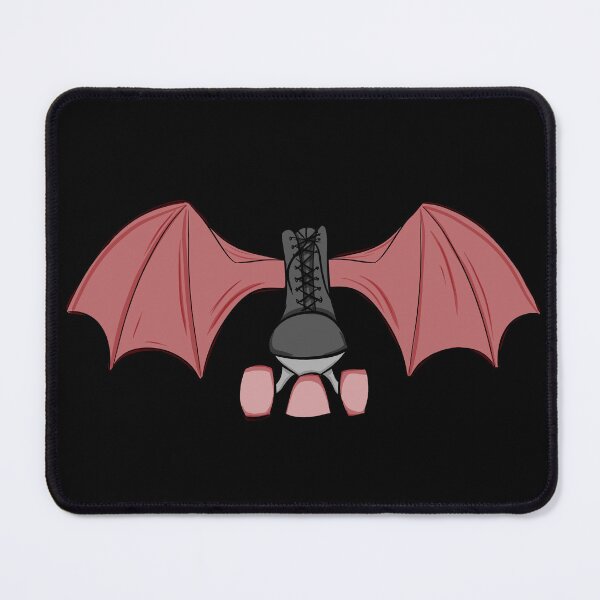 Item preview, Red and black goth winged roller skate (black background) designed and sold by -Lily-Anne-.
