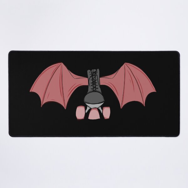 Item preview, Red and black goth winged roller skate (black background) designed and sold by -Lily-Anne-.