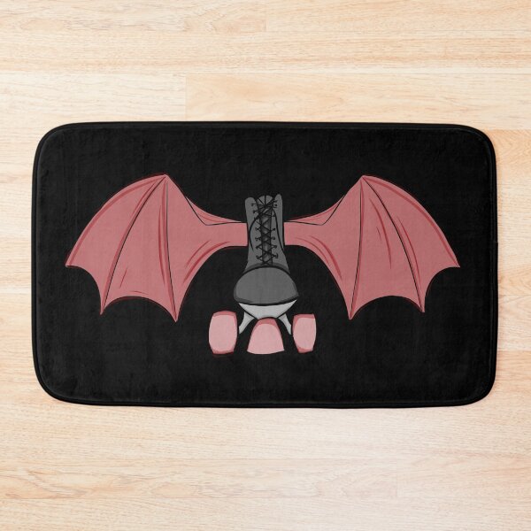 Item preview, Red and black goth winged roller skate (black background) designed and sold by -Lily-Anne-.
