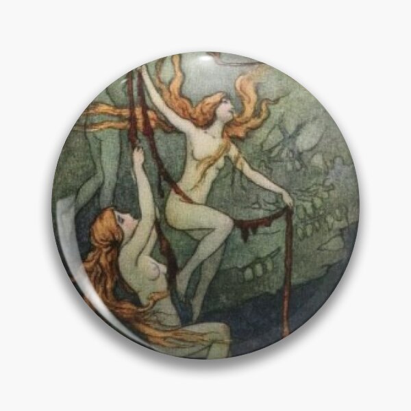 Item preview, Sea Nymphs By Warwick Goble  designed and sold by ArtHistoryLover.