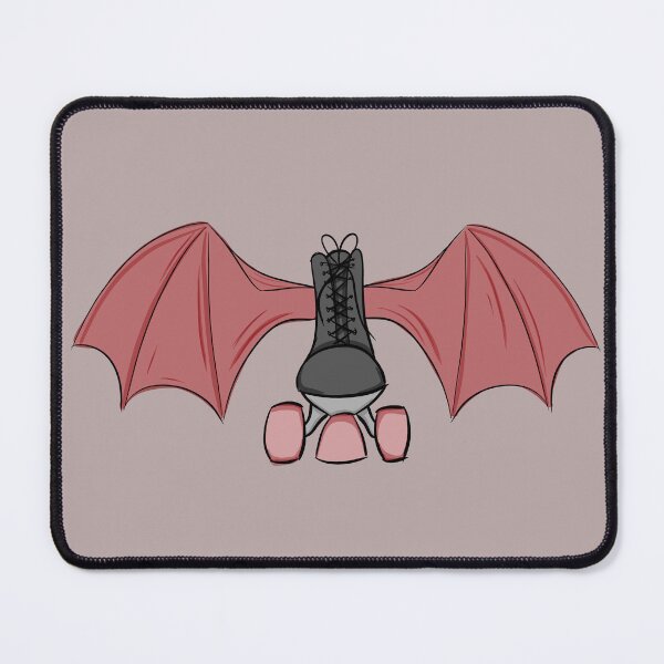Item preview, Red and black goth winged roller skate (coloured background) designed and sold by -Lily-Anne-.