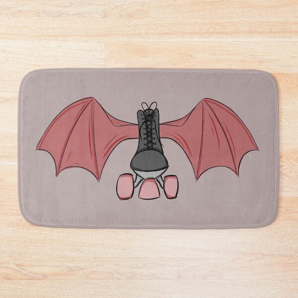 Item preview, Red and black goth winged roller skate (coloured background) designed and sold by -Lily-Anne-.