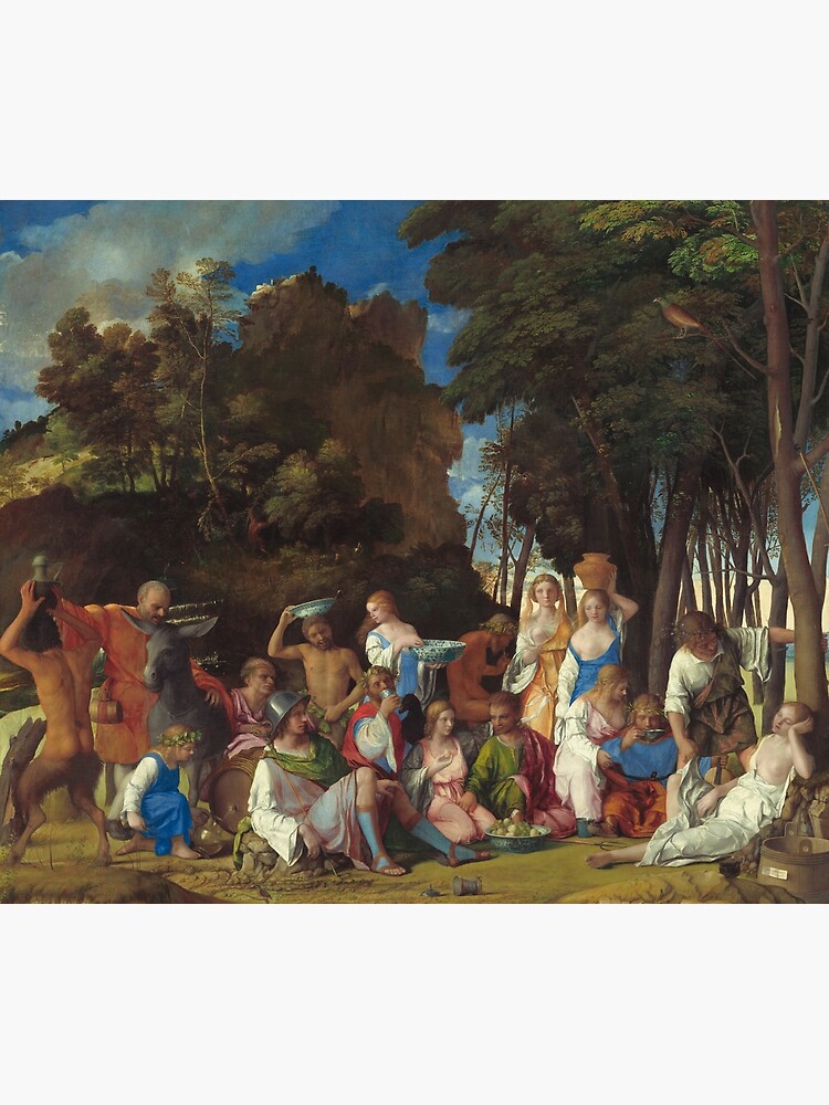 The Feast of the Gods Painting by Giovanni Bellini and Titian by podartist