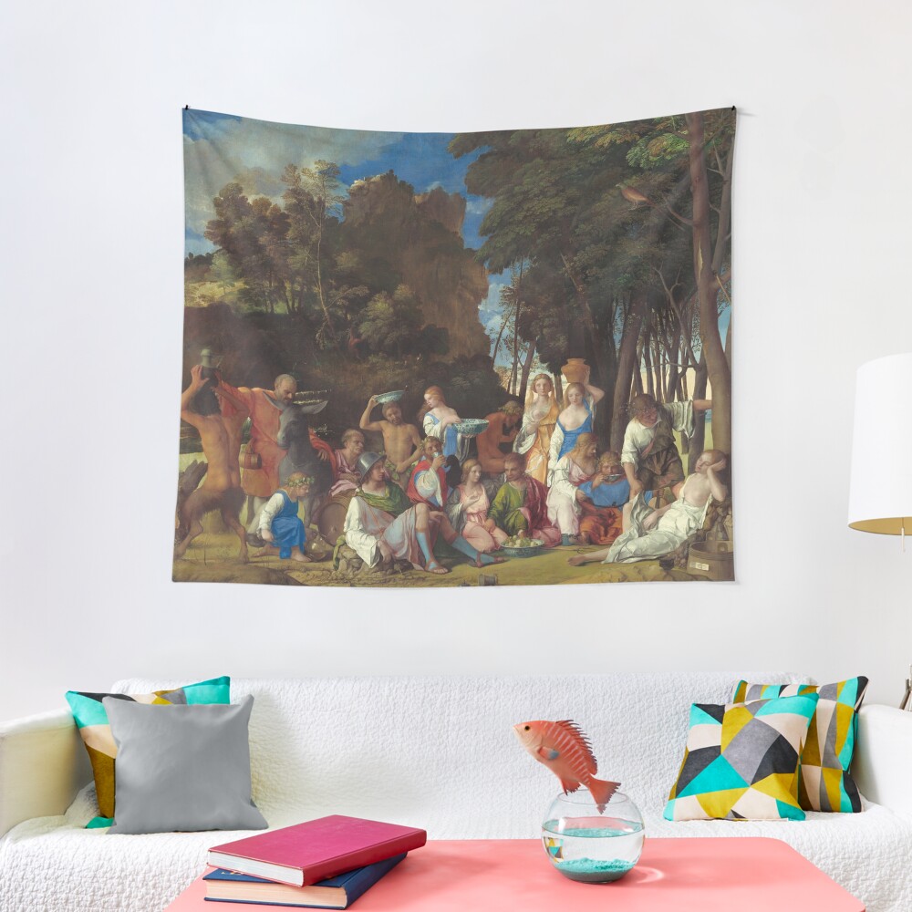 The Feast of the Gods Painting by Giovanni Bellini and Titian Tapestry