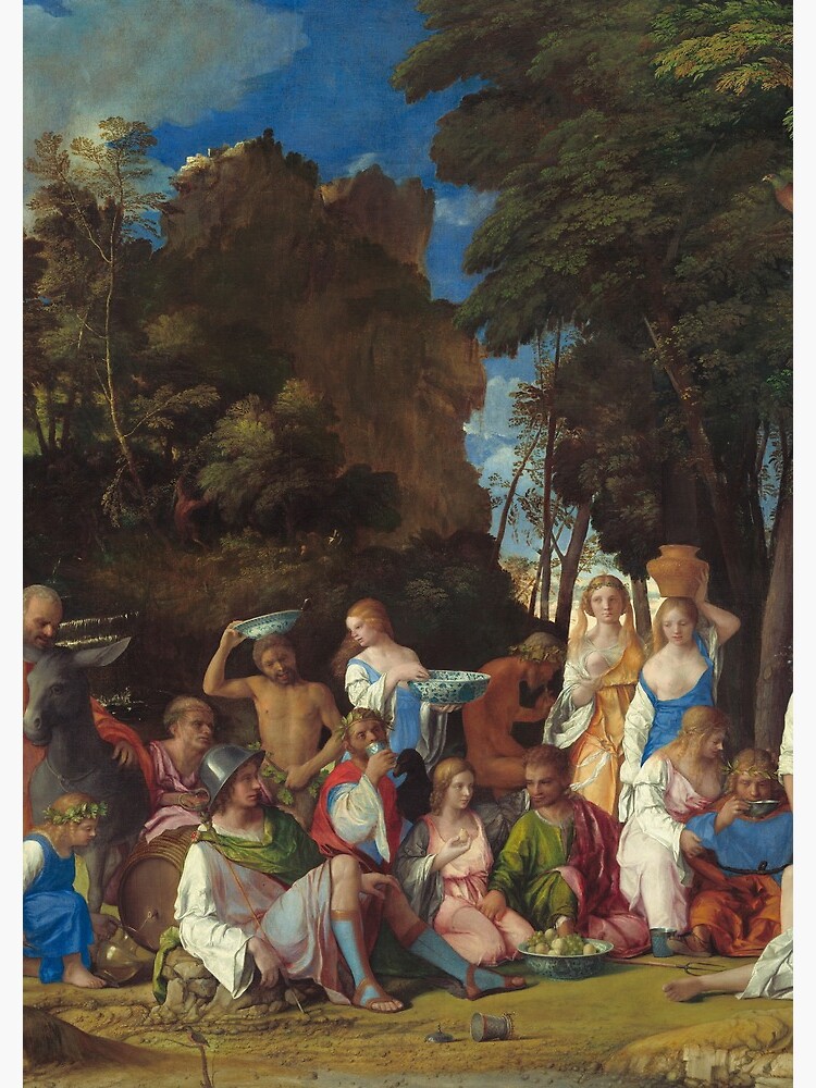 The Feast of the Gods Painting by Giovanni Bellini and Titian by podartist