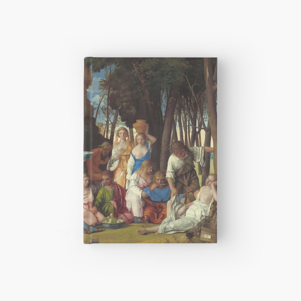 The Feast of the Gods Painting by Giovanni Bellini and Titian Hardcover Journal