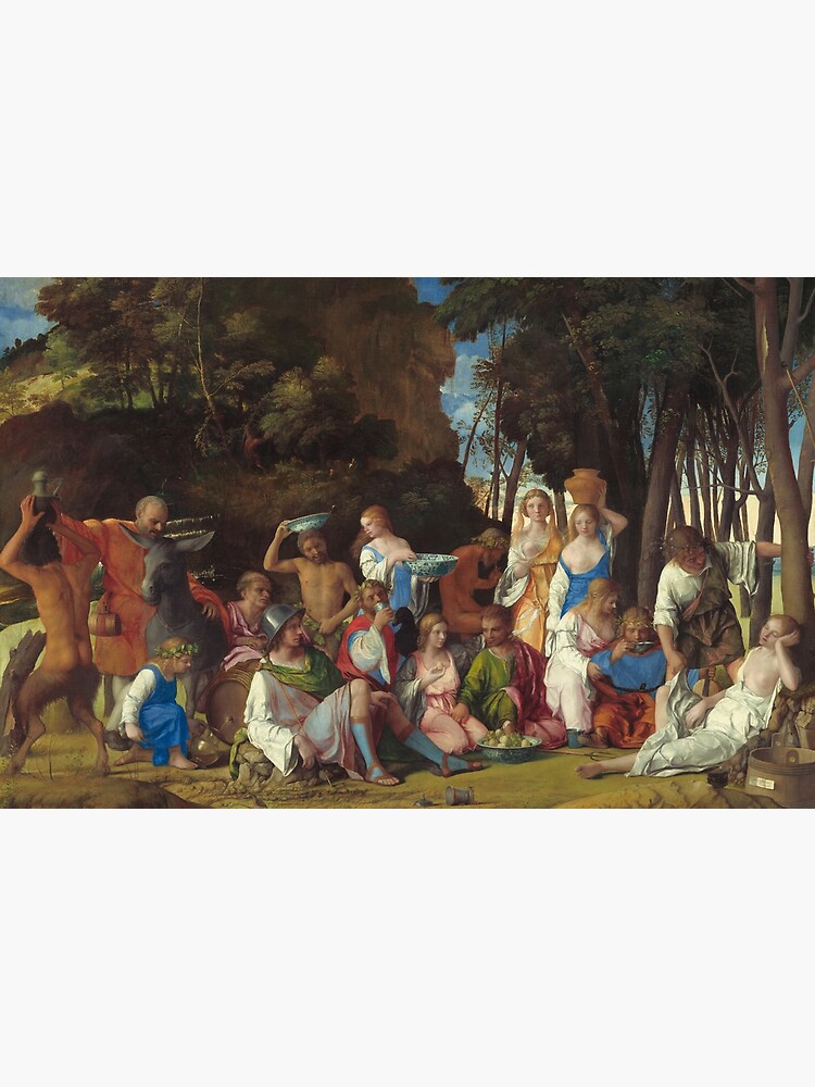 The Feast of the Gods Painting by Giovanni Bellini and Titian by podartist