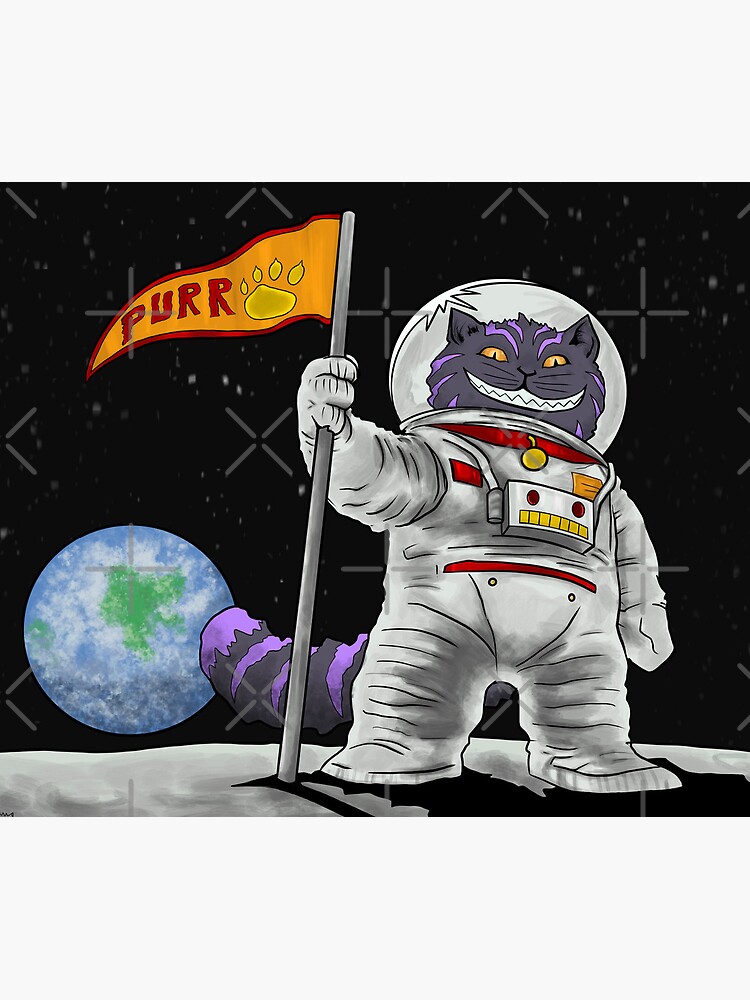 Thumbnail 5 of 5, Mouse Pad, Moon Cat designed and sold by BrainBoyCreate.