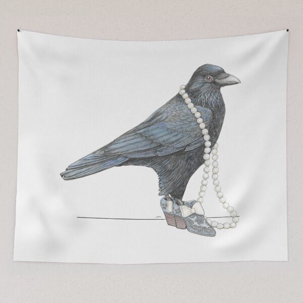 Item preview, Indigo Crow in Victorian Shoes designed and sold by JimsBirds.