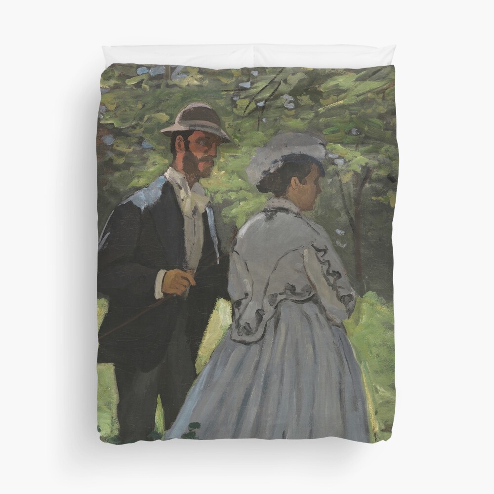 Bazille and Camille Painting by Claude Monet Duvet Cover