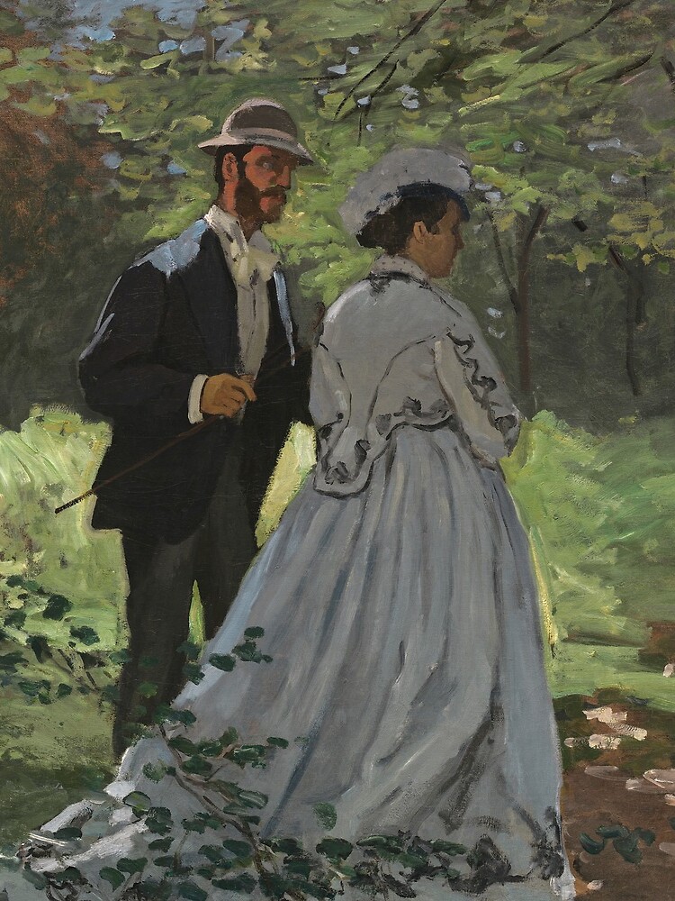 Bazille and Camille Painting by Claude Monet by podartist